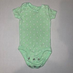 Carter’s - newborn green onesie
